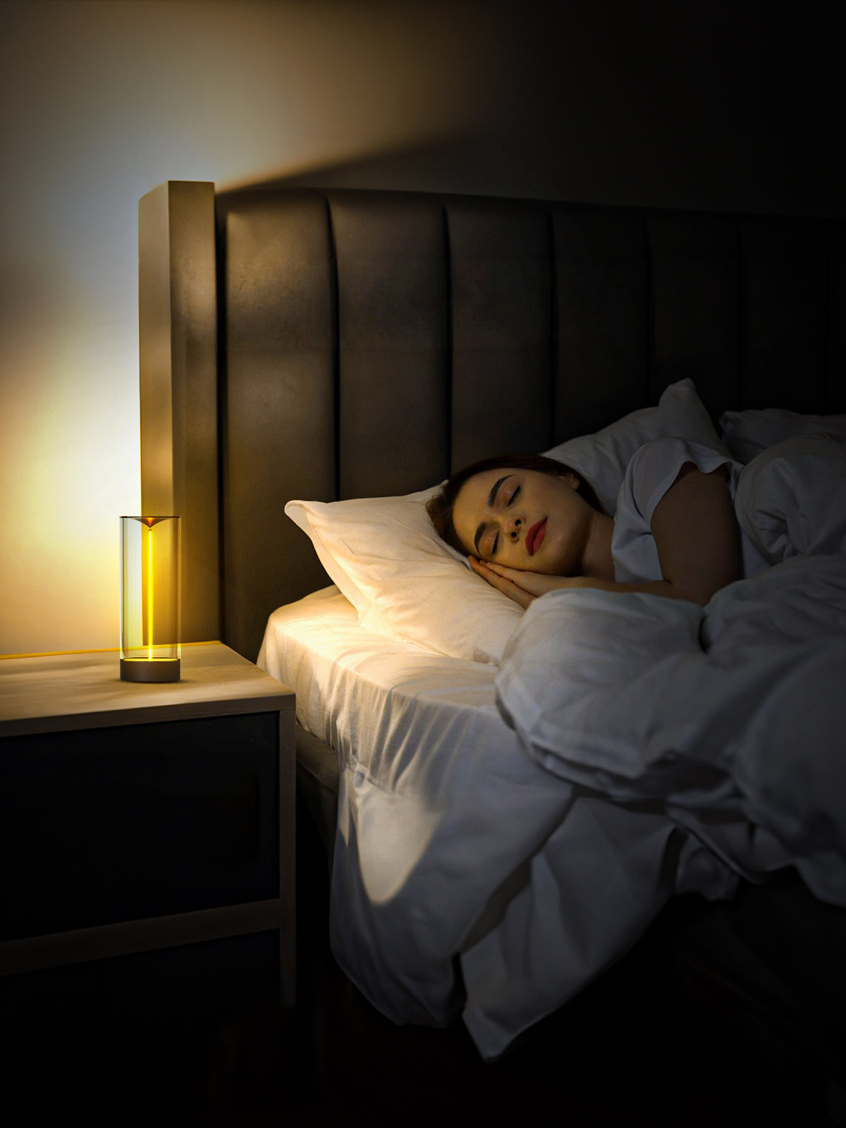 auge light night lamp on bedside table