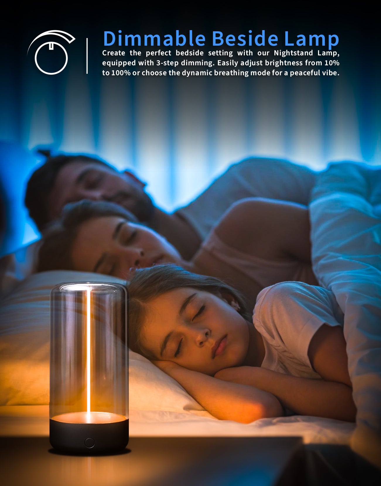 Auge Light, Portable Rechargeable Magnetic Night Light, LED Light, Touch Control 3-Level Dimming Breathing Lighting Effect, Bedside Lamp Ideal for Bedroom, Living Room, Home Coffee Table Décor.